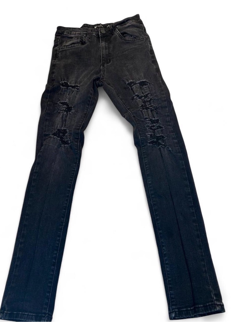 Waimea Black Distressed Slim Fit Men’s Jeans